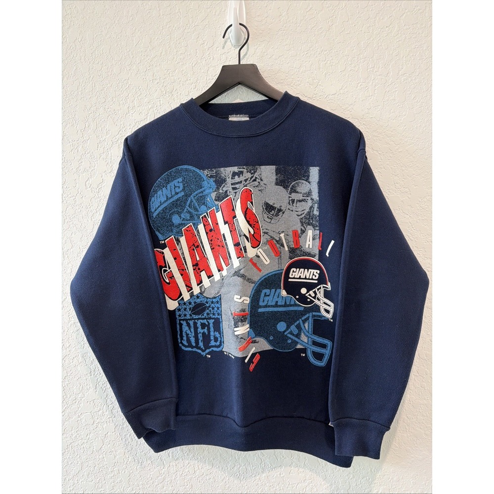 Vintage New York Giants 1991 NFL Logo7 Navy Crewneck Sweatshirt Mens Medium